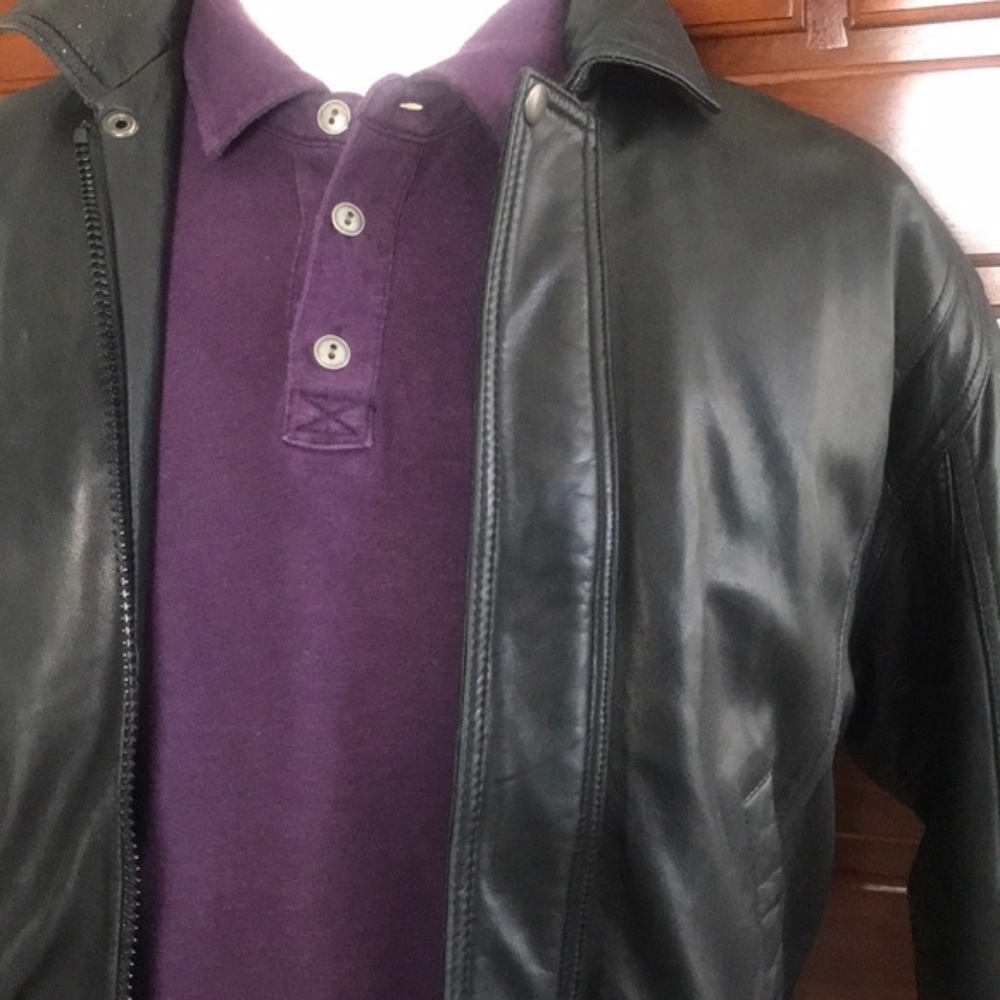 MARC by Andrew Marc Leather Bomber Jacket